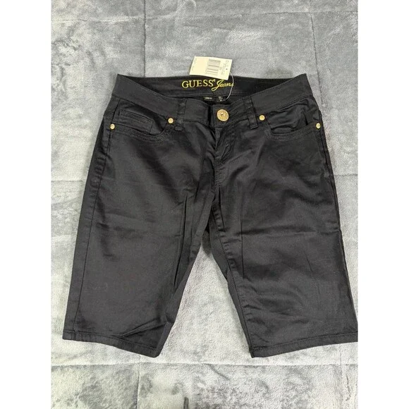 Guess Women’s Jet Black Shorts Size 26 NWT Stretch Casual Summer Dressy A996 NEW - Picture 6 of 9